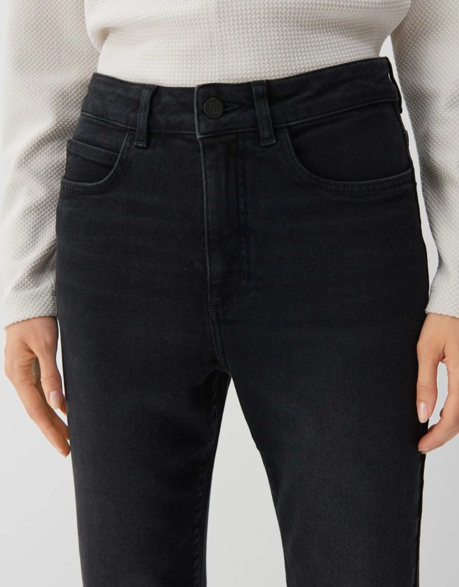 someday Fashion Gebreide Items>Uitlopende Jeans Ciflare Charcoal Dark Charcoal