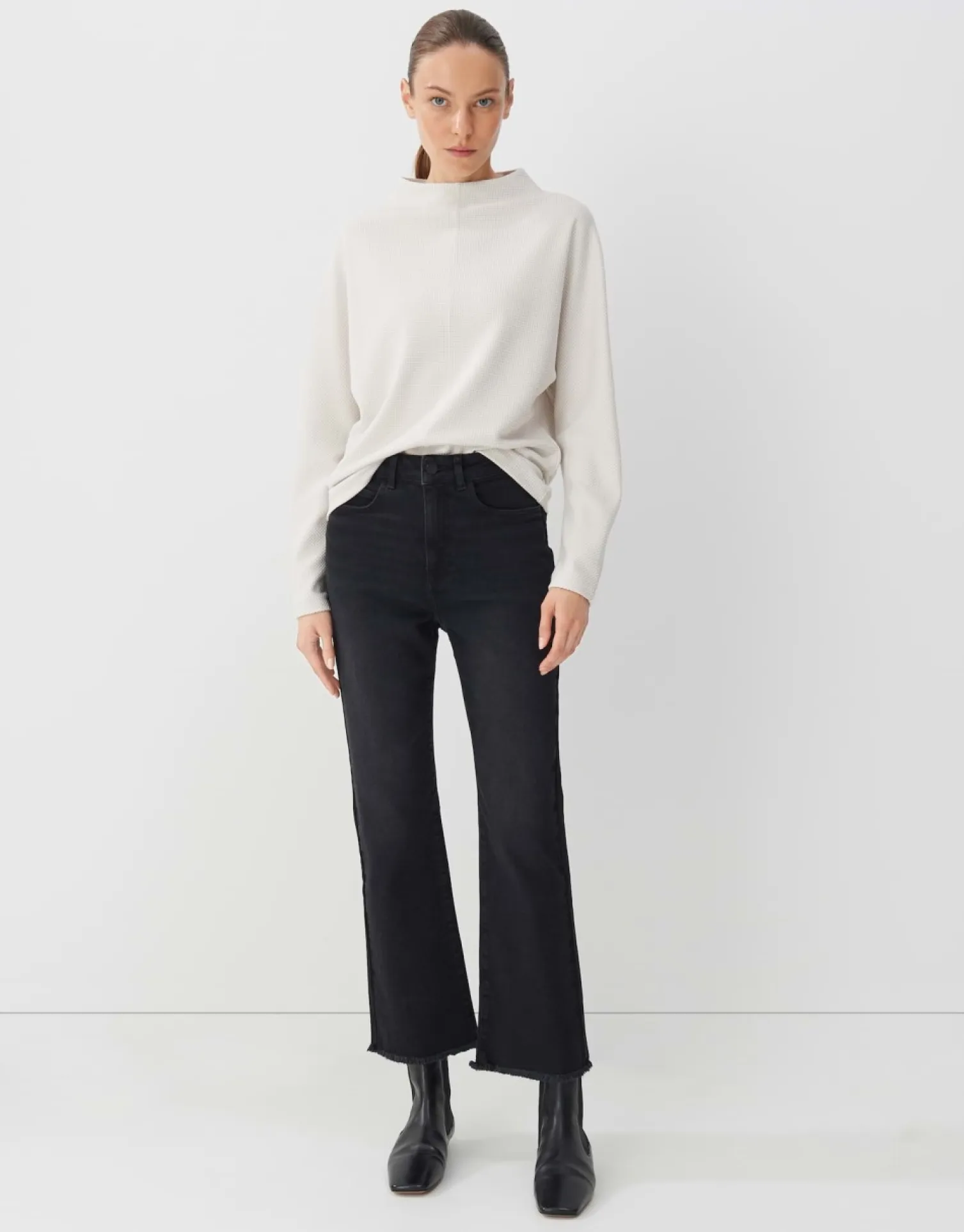 someday Fashion Gebreide Items>Uitlopende Jeans Ciflare Charcoal Dark Charcoal