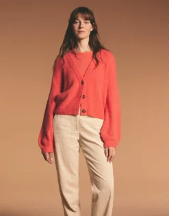 someday Fashion Gebreide Items>Vest Dimunu Radiant Red