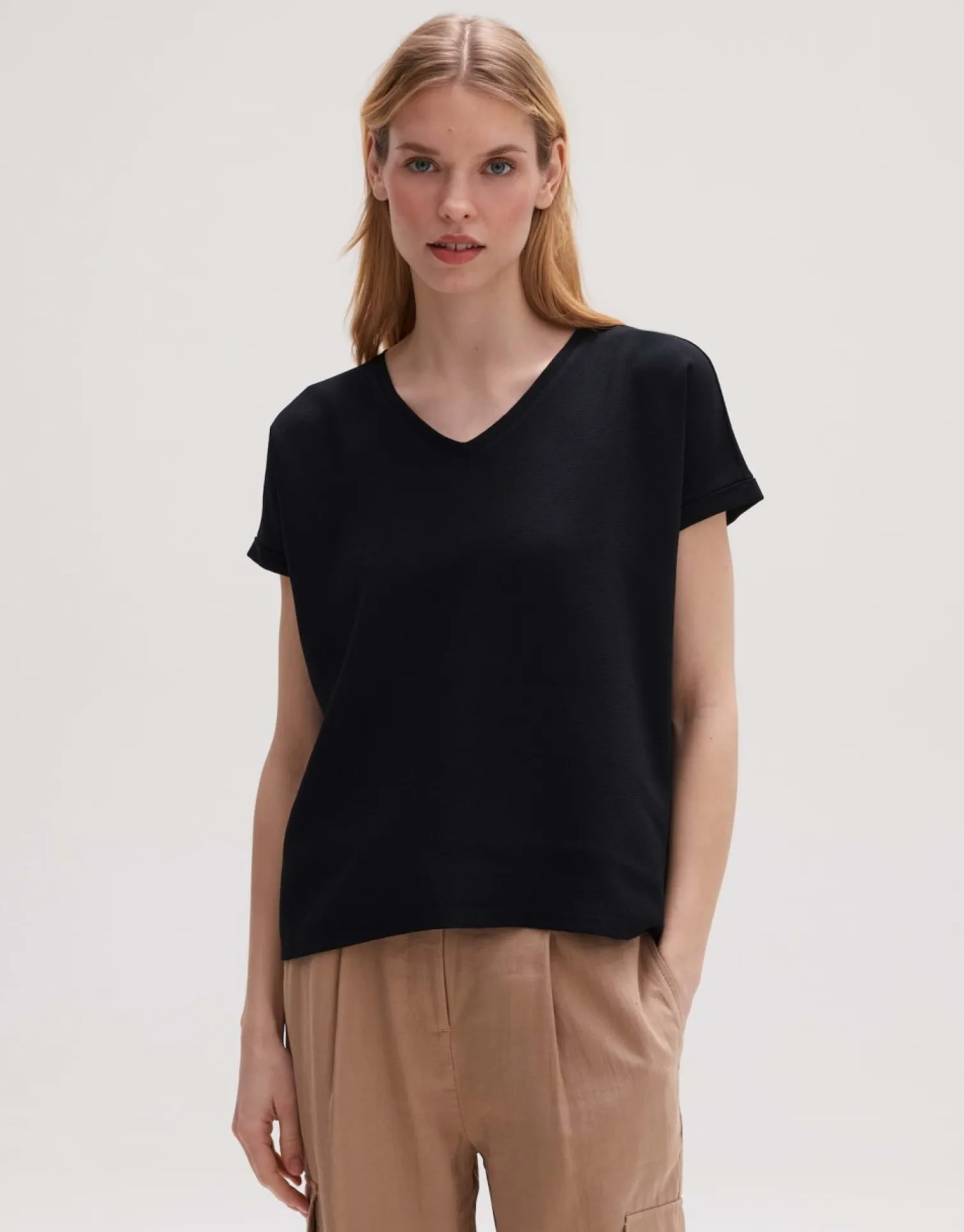 someday Fashion Shirts>V-Hals Shirt Suminchen Black