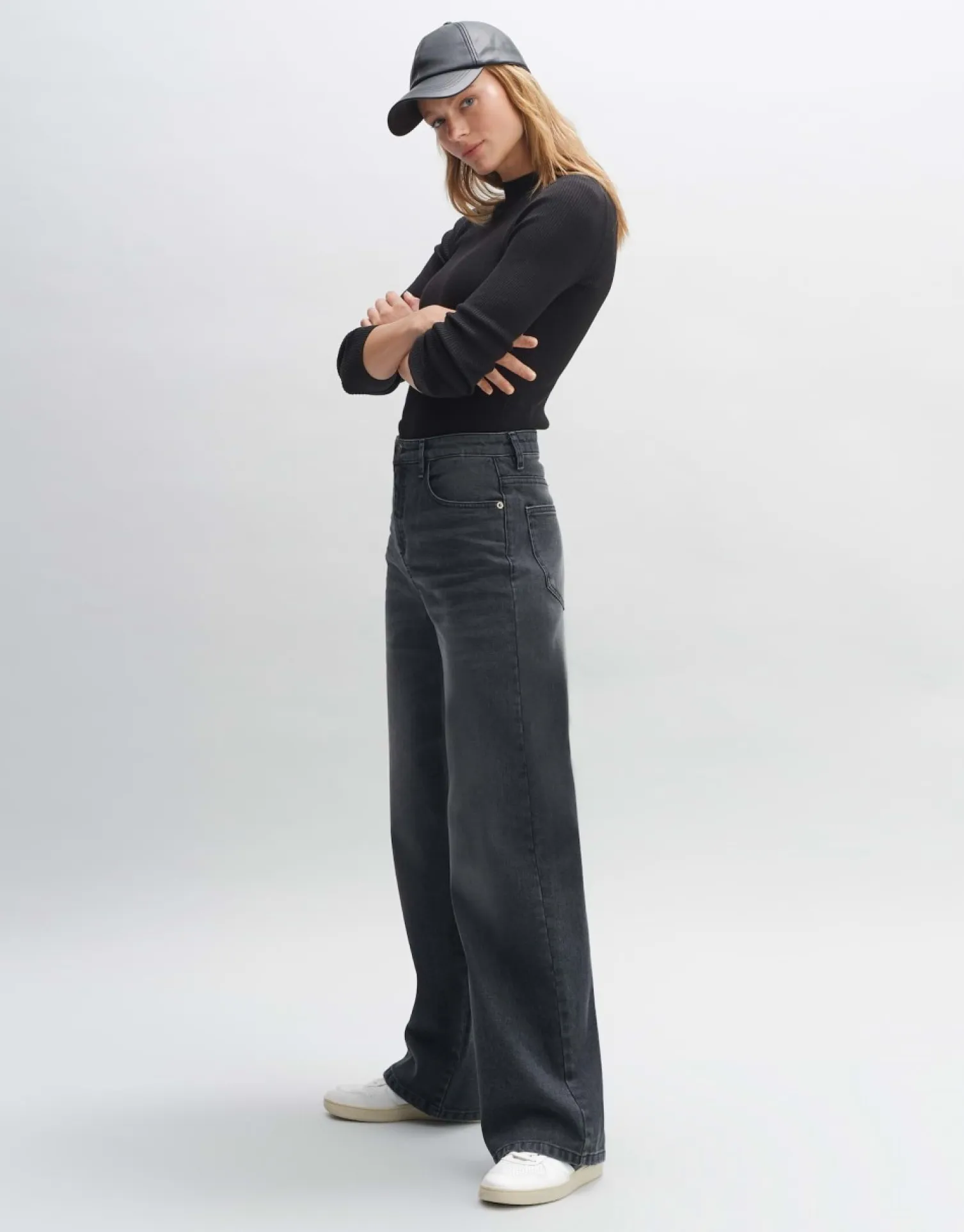 someday Fashion Jeans>Wide Jeans Mivy Grey Washed Grey
