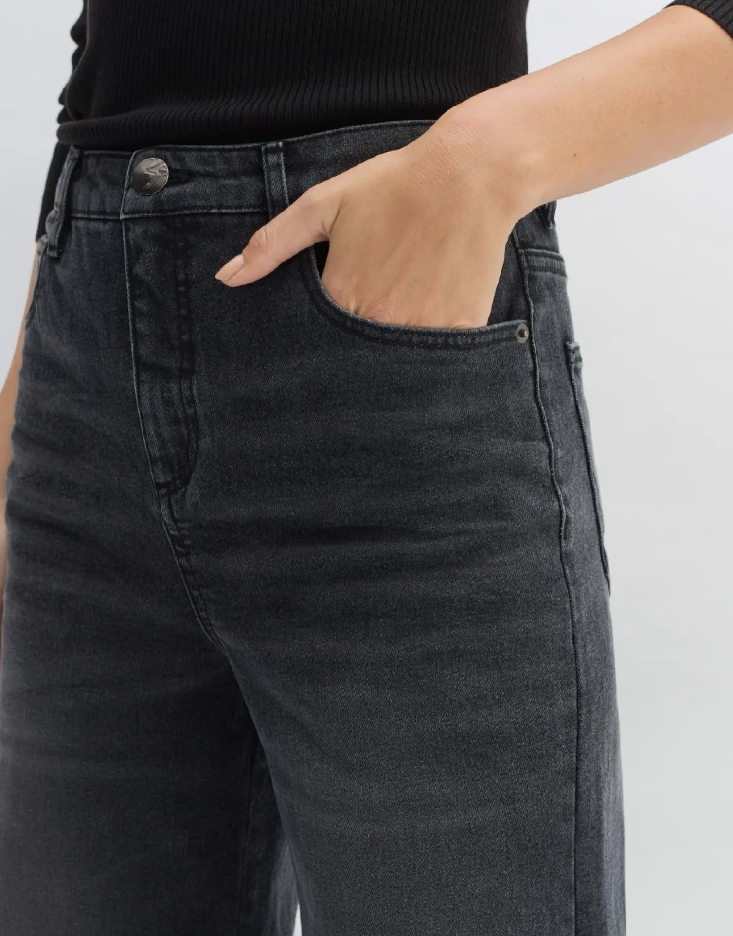 someday Fashion Jeans>Wide Jeans Mivy Grey Washed Grey