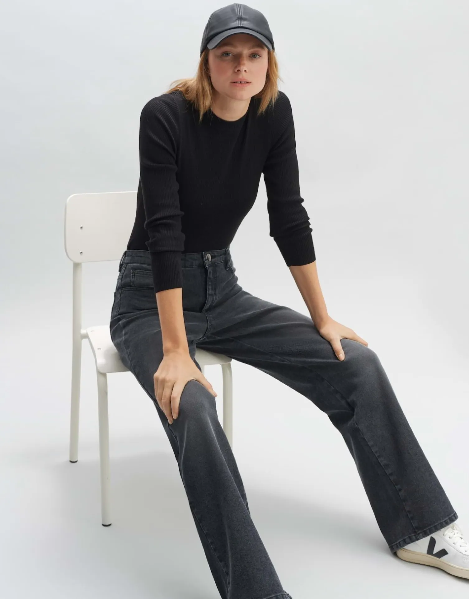 someday Fashion Jeans>Wide Jeans Mivy Grey Washed Grey