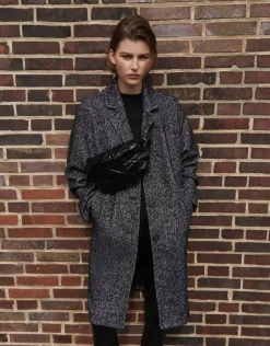 someday Fashion Outdoor>Wollen Mantel Hajoki Black