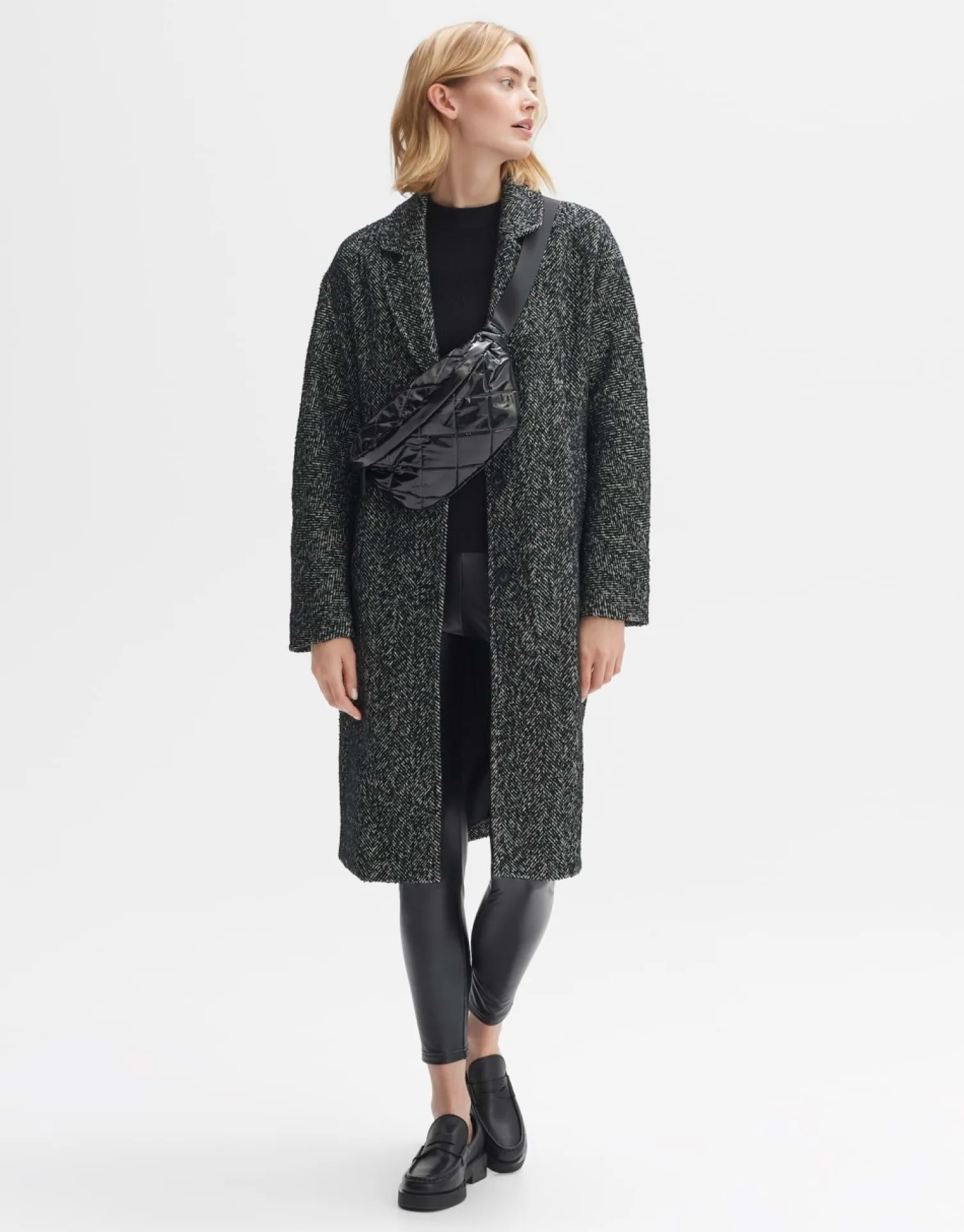 someday Fashion Outdoor>Wollen Mantel Hajoki Black