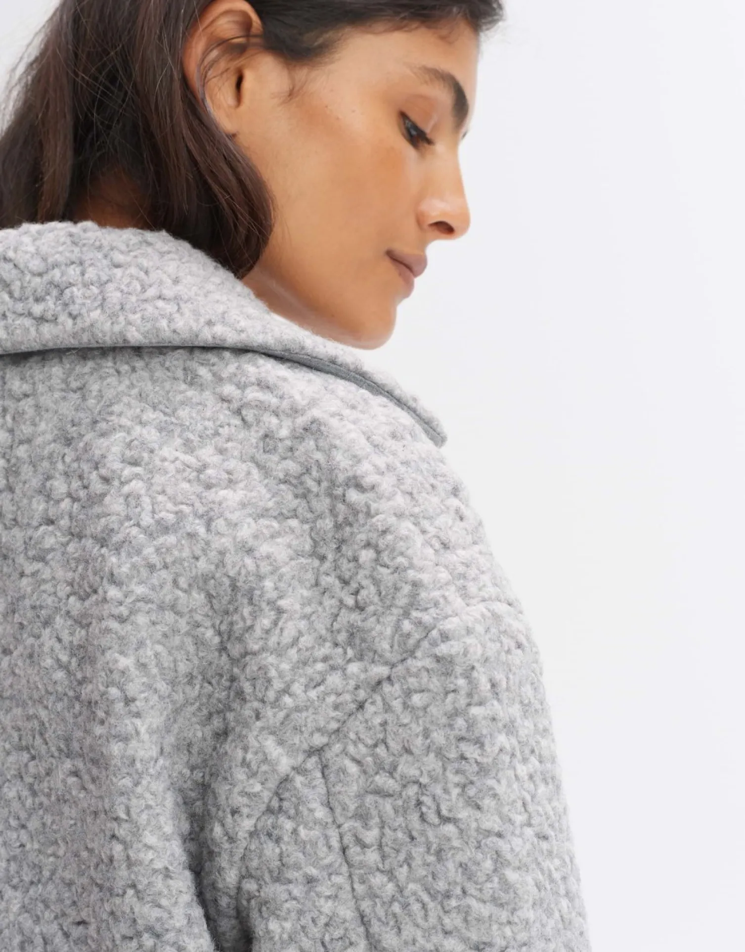 someday Fashion Outdoor>Wollen Mantel Hiromi Hazy Fog Melange