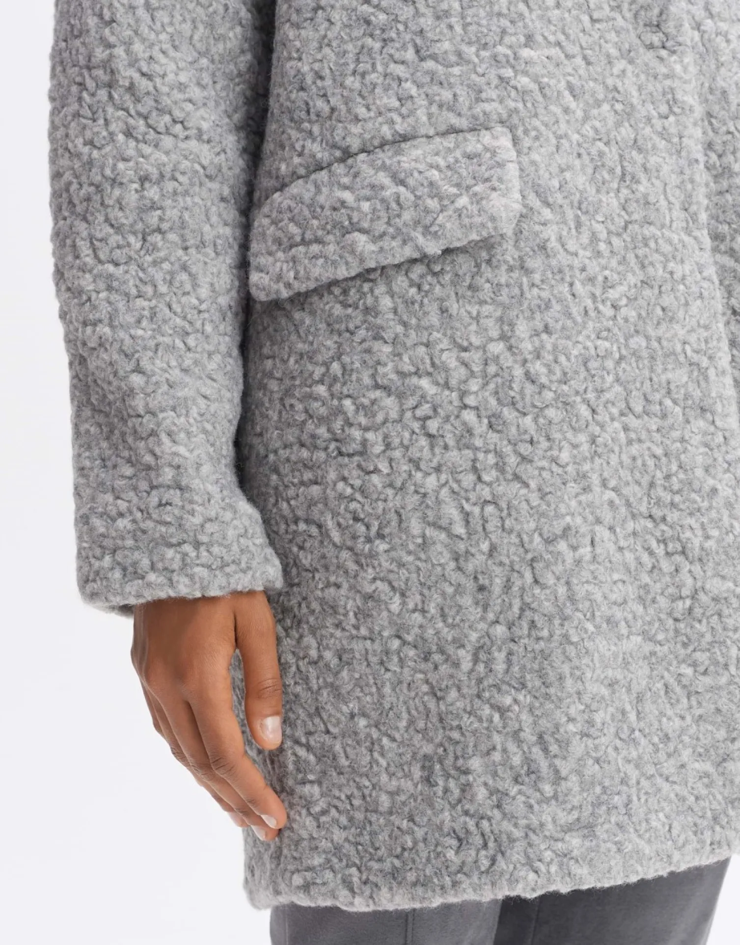 someday Fashion Outdoor>Wollen Mantel Hiromi Hazy Fog Melange