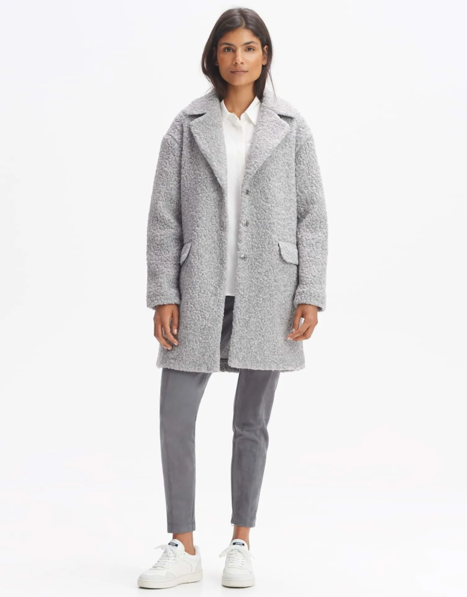 someday Fashion Outdoor>Wollen Mantel Hiromi Hazy Fog Melange