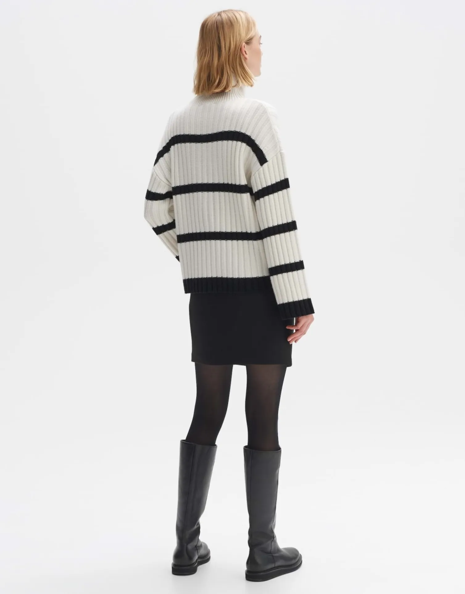 someday Fashion Gebreide Items>Wollen Trui Pory Stripe Milk